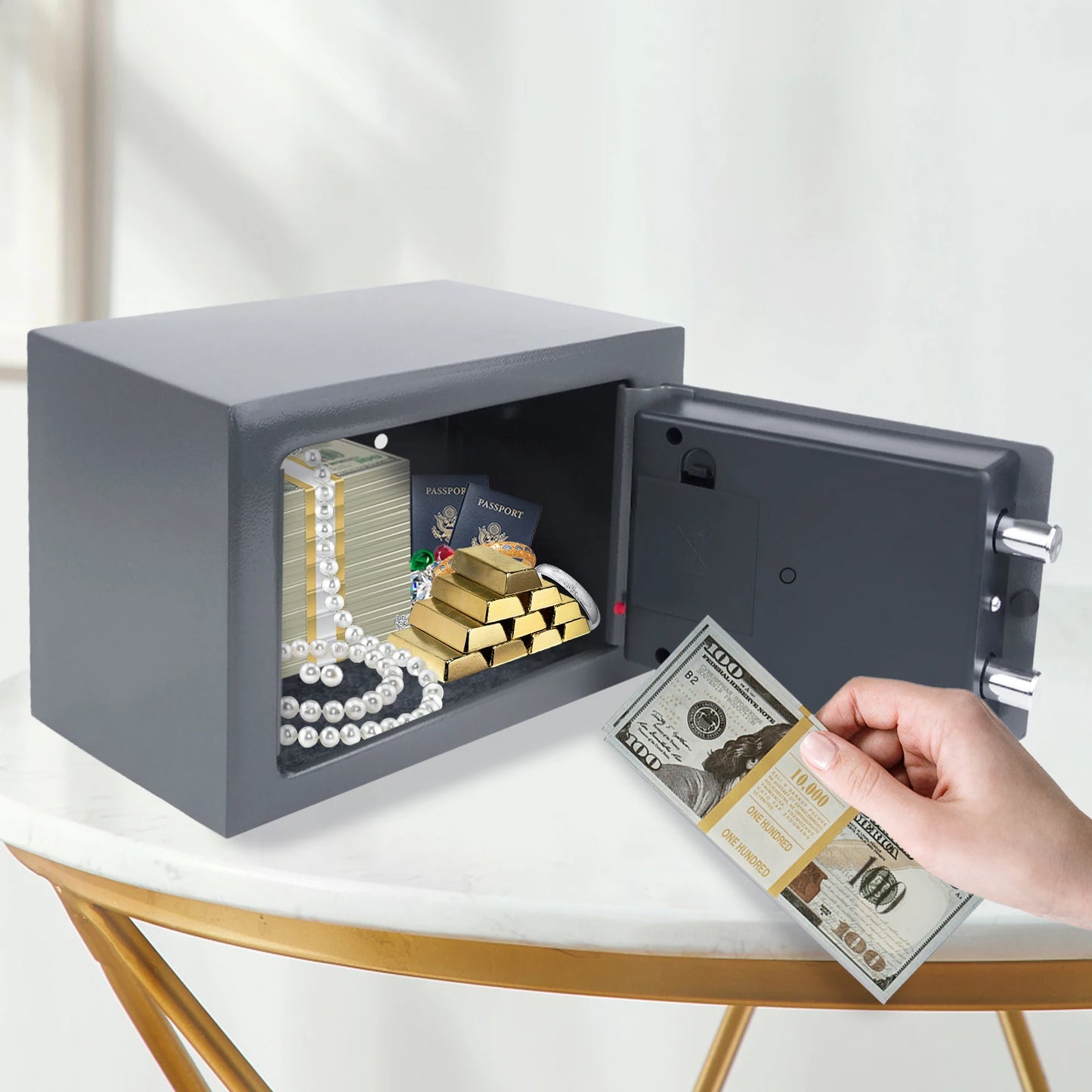 Digitaler Safe 2025 - 4.6L Elektronischer Tresor Studenten Wertsachen Back to School