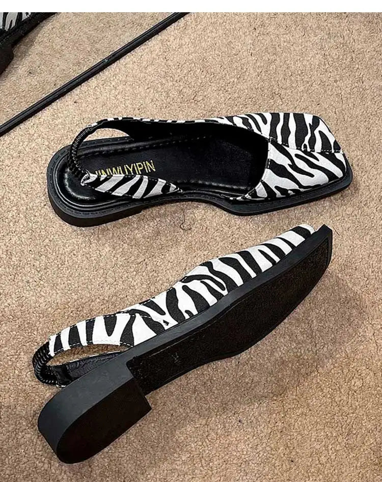 Women's Sandals Elegant Summer Shoes For Women Summer Sandals Slip On Low Heels Sandals Shoes Female 2025 New Sandalias De Mujer