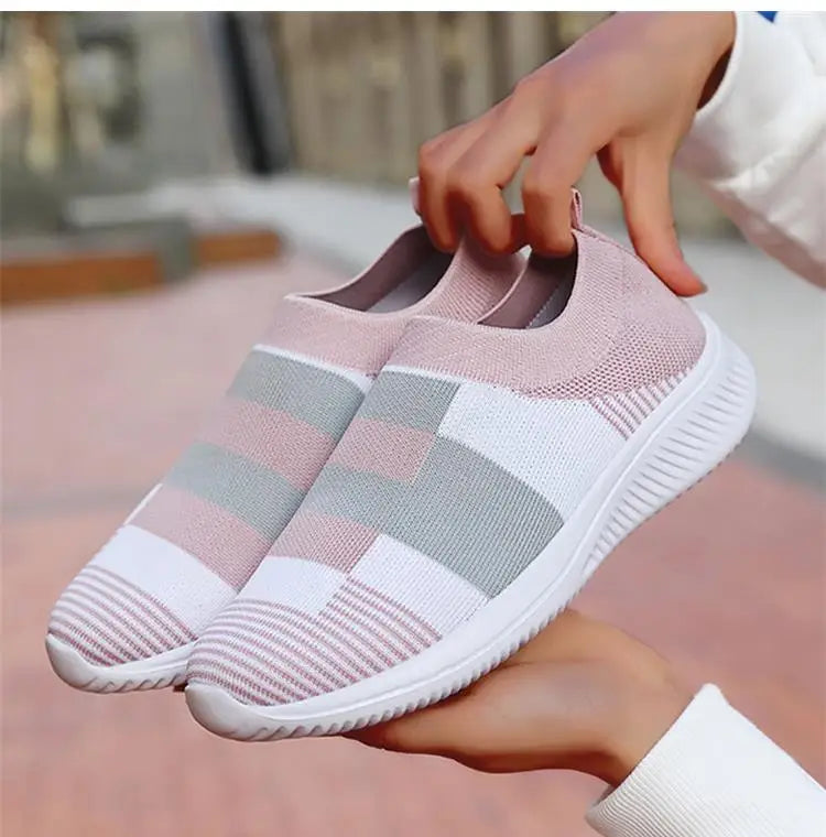 Sneaker Woman Fashion Flat Ladies Shoes Breathable Womens Sneakers Slip On Sock Shoes Trainers Zapatos De Mujer Women's Sneakers