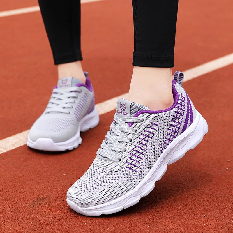 Fashion Womens Running Sneakers High Quality Comfortable Lightweight Casual Shoe Non Slip Breathable Mesh Sports Shoes for Woman