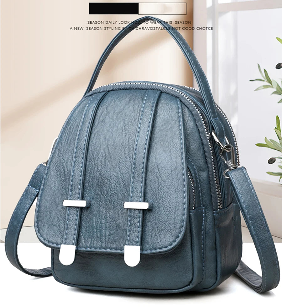 Fashion Multilayer Crossbody Bags For Women 2024 Luxury Designer Brand Leather Shoulder Messenger Bag Ladies Purses and Handbags