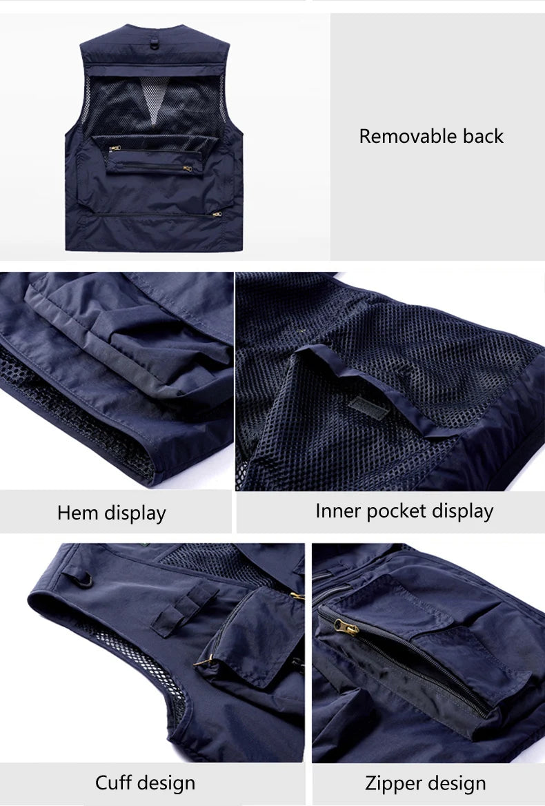 Fujian Multi-Pocket atmungsaktiv - 5XL, Taschen, dünn