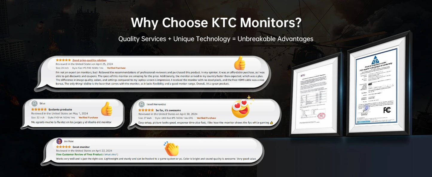 (H27T22 Upgraded Version)KTC H27T22C 27" Gaming Monitor 2560x1440 QHD 16:9 ELED 180Hz Fast IPS Panel Screen 1msGTG Response Time