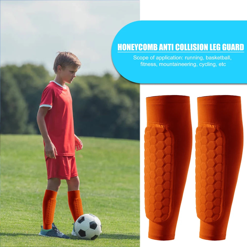 Schienbeinschoner 2025: HUAN-Qzta 1pcs Soccer Football Shin Guard Pads - Honeycomb Running Leg Calf Protective Gear Shield Sleeves Outdoor Sports Support Guard Collection
