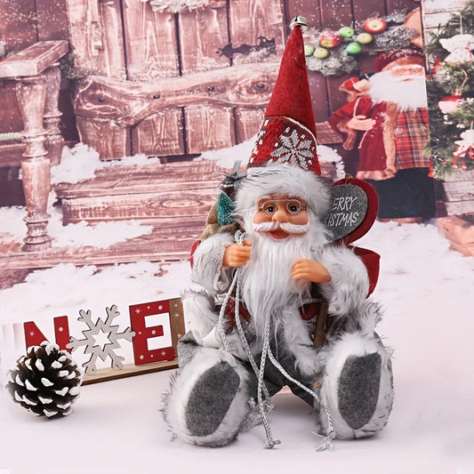 Choice Santa Sitzfigur Innen/Außen - Größe 25 cm, Material Blending