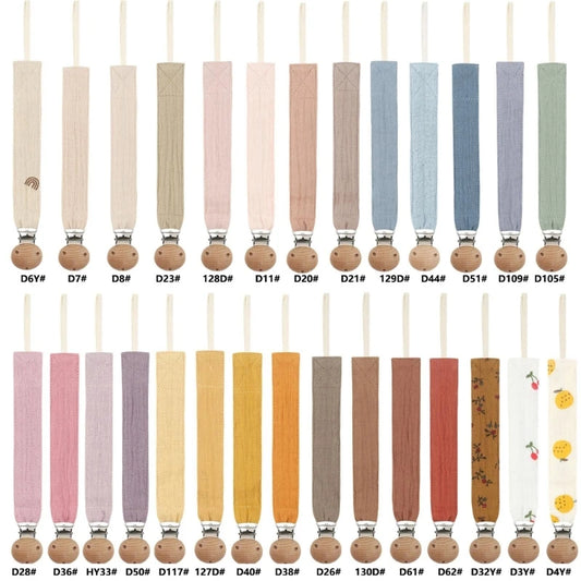 Baby-Schnullerclips 2025: Soft-Cotton Chain-Holder - Baby Shower Collection