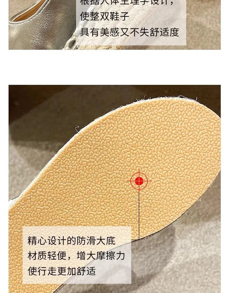 High Heels Women Shoes New Weave Wedges Platform Dress Party Shoes 2025 Spring Women's Rome Sandals Pumps Female Zapatillas