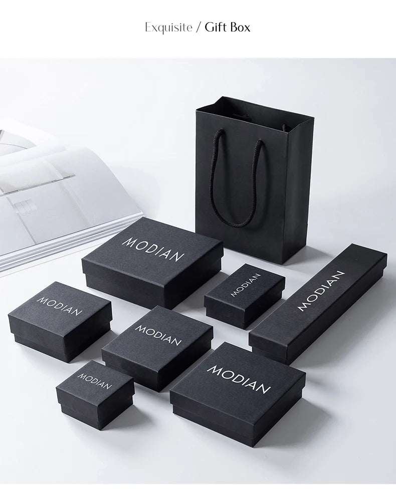 Cercei simpli cu lanț lung MODIAN, din argint 925, model cu picătură de apă, pentru femei, bijuterii fine