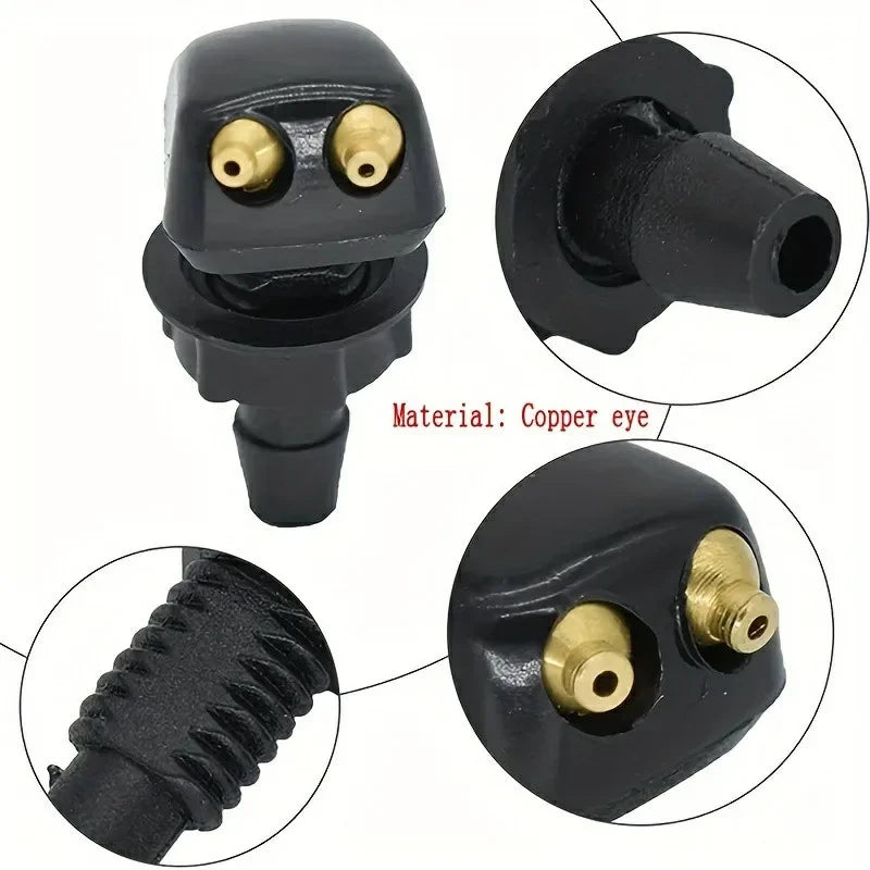 Car Windshield Wiper Washer Spray Nozzle Fits Most Car Models Car Adjustable Dual Holes Windshield Washer Nozzle Wiper