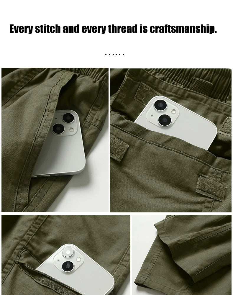 IPPOLICH Loose Fit Trousers Youth Workwear Pants New Cargo Pants Men's Loose Straight Oversize Clothing Men Casual Street Pants