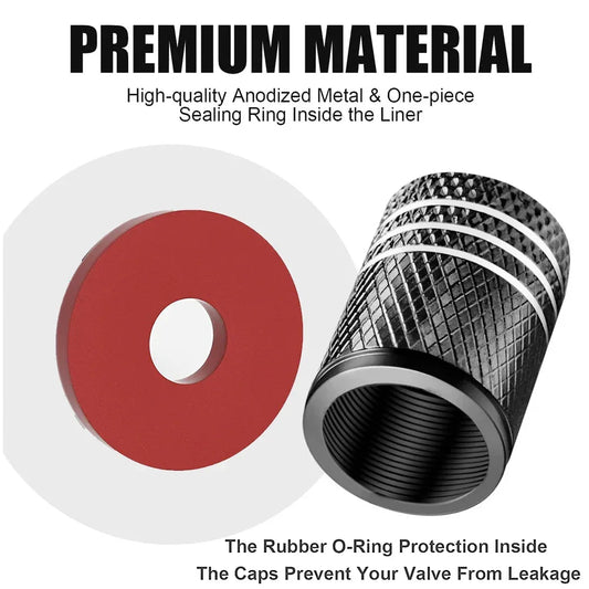 ZZTZZC Ventilkappen Staubdicht - Aluminium 8er Set 11mm - Golden Bridge Store