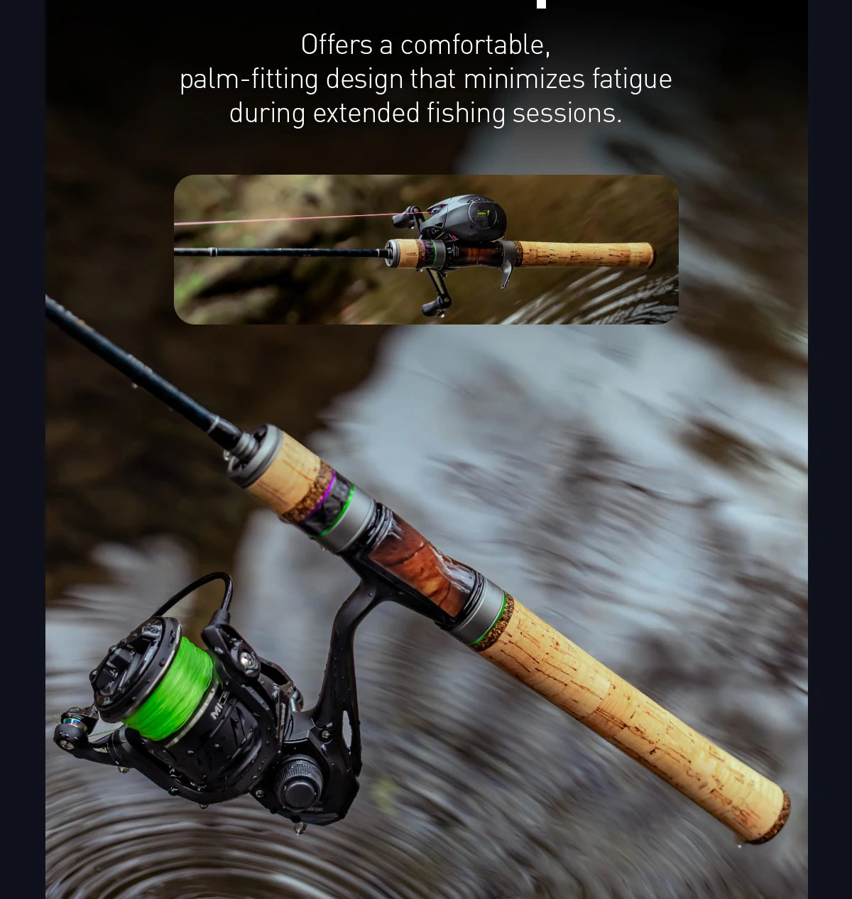 HANDING 78g Magic L Micro BFS Fishing Rod Carbon Fishing Rod Lure Weight 1-8g FUJI® O+A Guide Rings UL/L Casting Rod for Trout