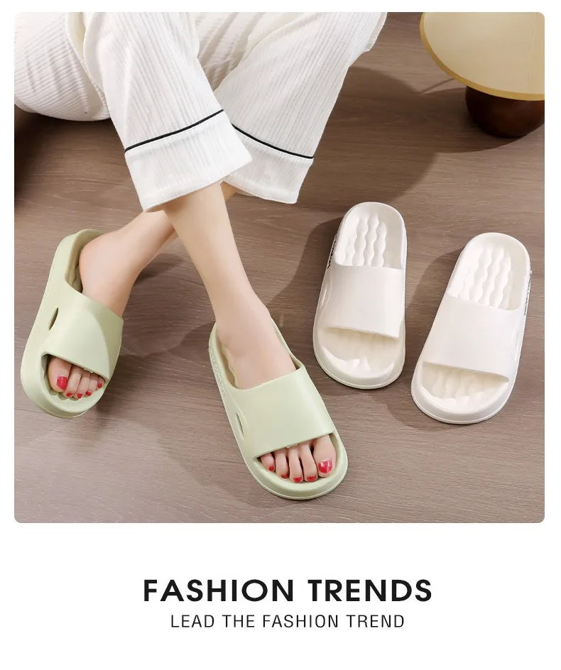 Dick Plattform Hausschuhe für Frauen Heim Weich Sohle Kissen Slides Sandalen Frau Sommer Strand Rutschfest Flip Flops Badezimmer Hausschuhe