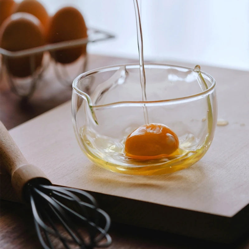 Glass Mixing Bowl Large Kitchen Salad Bowl Serving Tableware Food Container Round Fruit Bowl for Cooking Baking Prepping