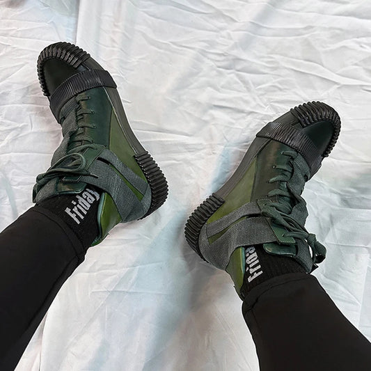 Black Street Original Design Goodyear Patchwork Stiefel - Obermaterial Leder, Sohlenmaterial Gummi, Größen 40–46