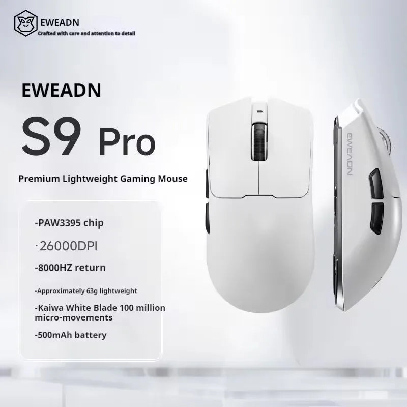 Mouse de gaming ultraușor EWEADN S9 Pro - 26K DPI, Tri