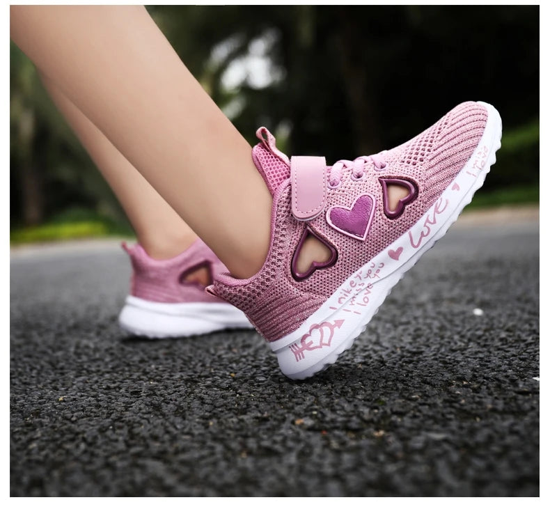 Mädchen Casual Schuhe 2025 - Leicht Mesh Sneakers Kinder Sommer - Frühling Herbst Tenis Süß Sport Cartoon Weiblich Laufen Socken Schuhe
