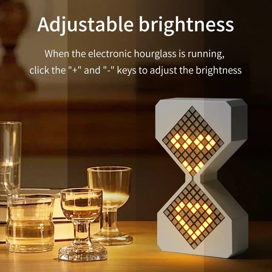 Kreativ Elektronisch Timer 3D Sanduhr 2025 - Ornament DIY Digital Sand Uhr - Zeit Toilette Sanduhr Schlafzimmer Küche LED Nachtlicht