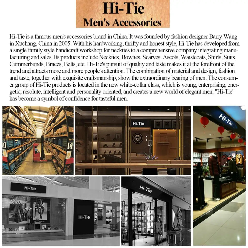 Set de cravate bărbătești din mătase Hi-Tie, model floral, cravate și batiste aurii galbene, set de butoni, costum de nuntă pentru bărbați, cravată la modă C-3053