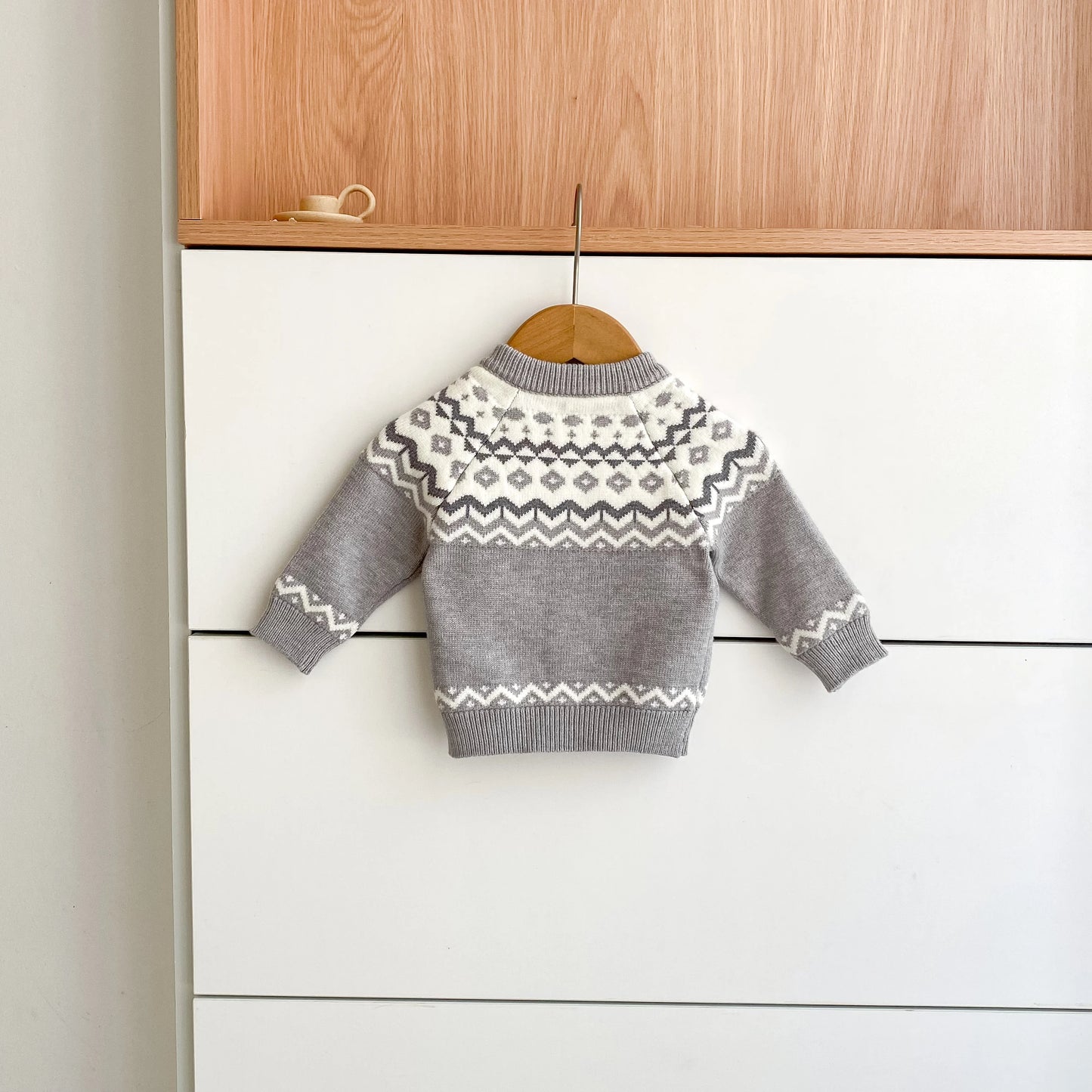 YSUBESTCN Kinder Strickjacke - Warmes Strickoberteil Für Kleinkinder, Größe 0-2 Jahre, Material Wolle, Verschluss Knopf