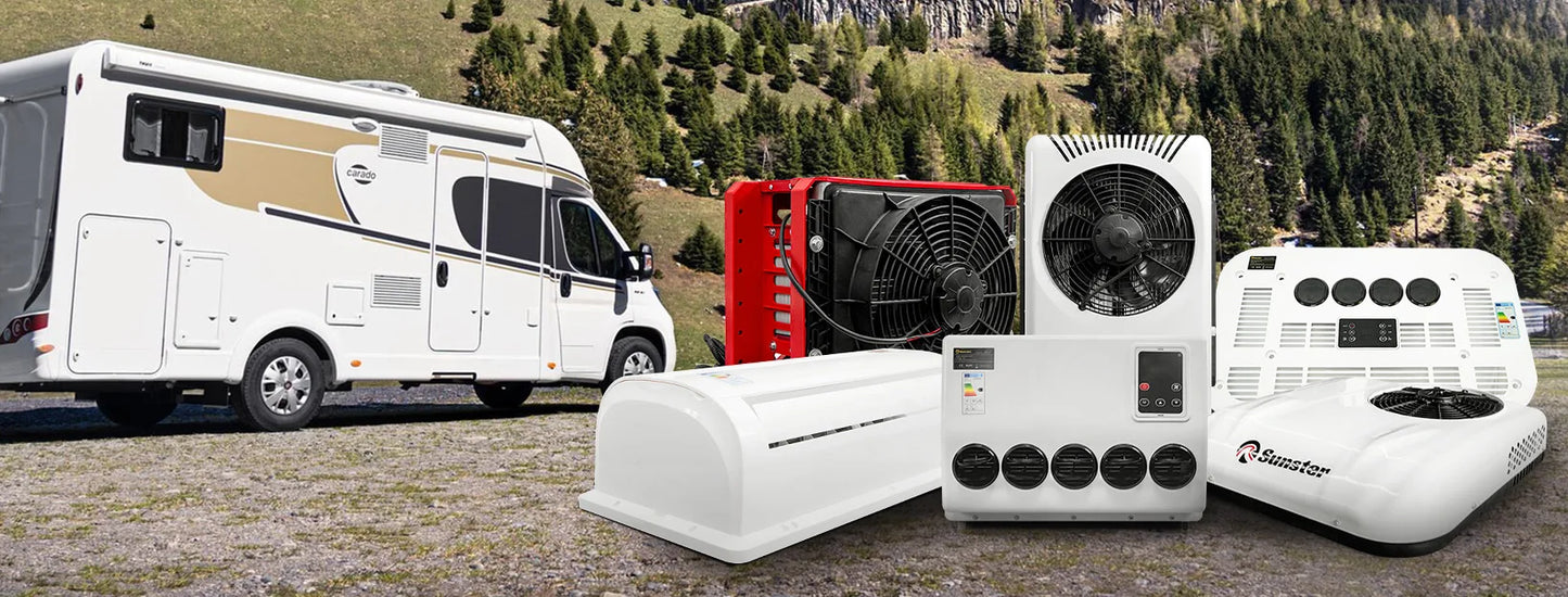 12/24V RV Air Conditioner Rooftop Air Conditioner for Cooling, Easy-to-install 12V RV DC Unit for RVs, Camper and Trucks, Etc.