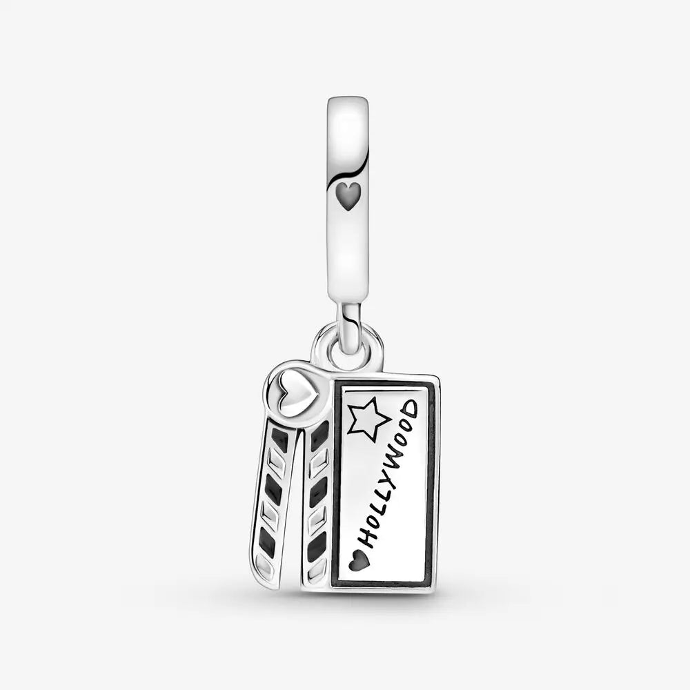 Neue 925 Silber Lernhilfe Schultasche Uhranhänger Charms Beads Fit Original Pandora Armband DIY Schmuck Für Frauen 2024