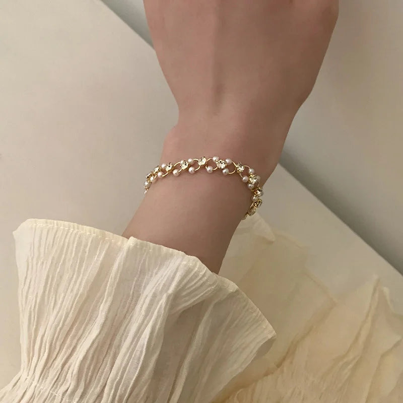 Luxus Kristall Armband für Damen - Mode Herz Charm Armbänder - Strass Bangle Braut Schmuck Accessoires Geschenke (Variante 2)