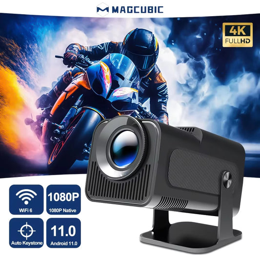 Proiector Magcubic Android 11 390ANSI HY320, 4K Nativ, 1080P, Wifi Dual 6, BT5.0, Cinema, Proiector Portabil pentru Exterior, Actualizat HY300