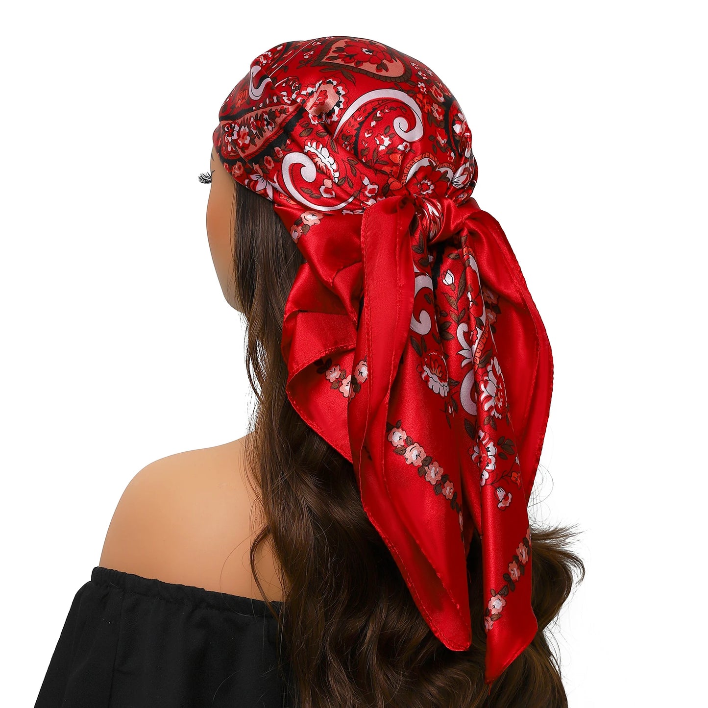 Kopf Foulard Seidenglanz - 90x90 cm Polyester weich