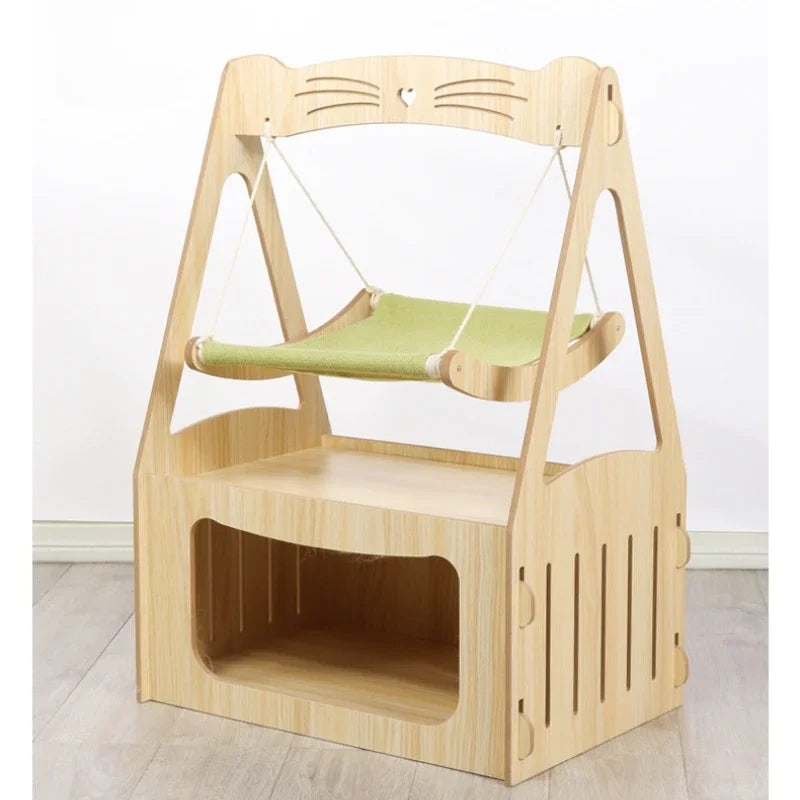 Multifunktional Luxus Katzen Villa Doppelstöckig Haustier Haus Vier-Jahreszeiten Universal Katzen Nest Katzen Hängematte Haustier Spielzeug Haustier Zubehör