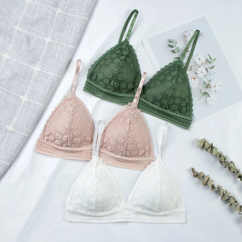 eles Push-Up Bralette 2025 - Nahtloser Spitzen BH ohne Bügel mit Push-Up Effekt