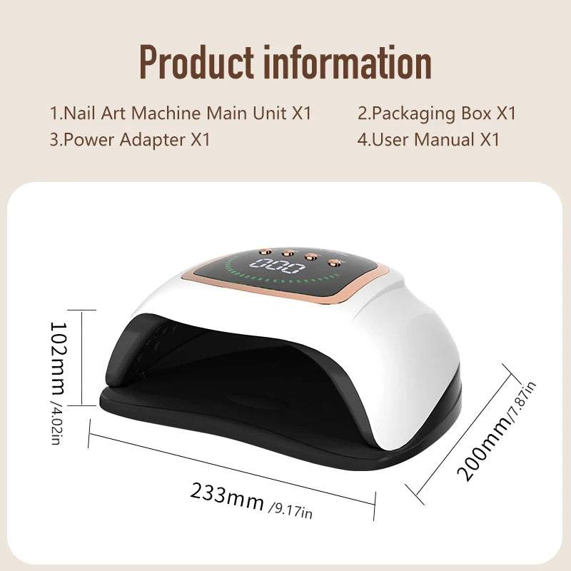 Professional Nail Dryer UV LED Lamp for Manicure Nails Gel Polish Dryer Light Nail Art Accessories Curing Gel Toe Nails Drying