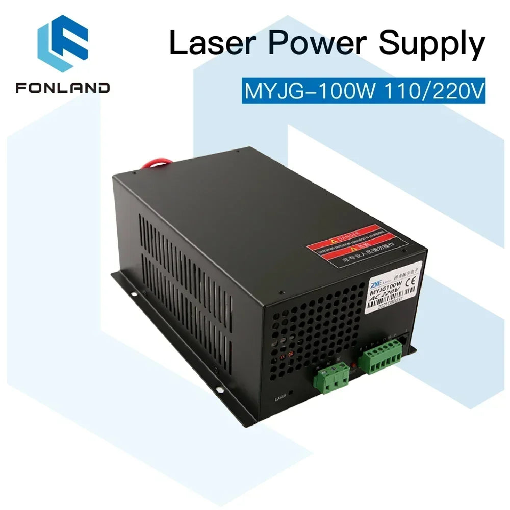 Sursă de alimentare laser CO2 Fonland 80 100W, înlocuire pentru mașina de gravat și tăiat tuburi cu laser CO2 RECI W2 T2 M100W
