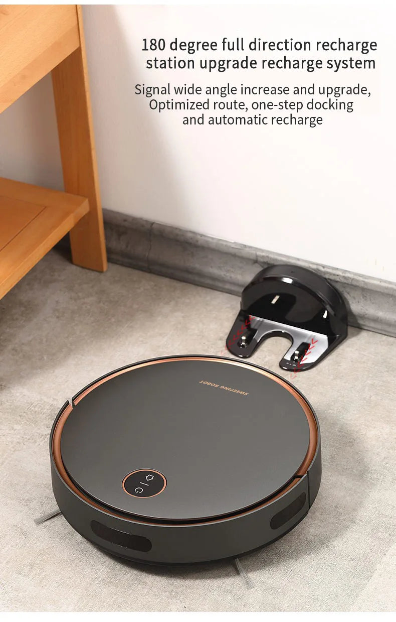 NEW 5000Pa Robot Vacuum Cleaner 3 In 1 Suction Sweeping Mopping Automatic Rechargable Cleaning Sweep Floor for Home Office