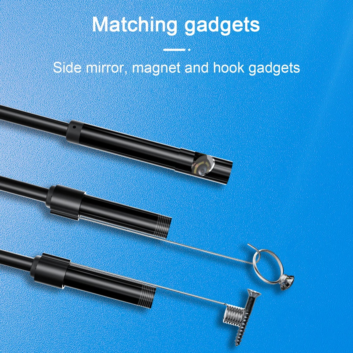 Type-c 5.5/7mm Endoscope Scope Camera 1m 1.5m 2m for Car Scenarios Endoscope Camera with 6 Led Lights Ideal for Car Engines