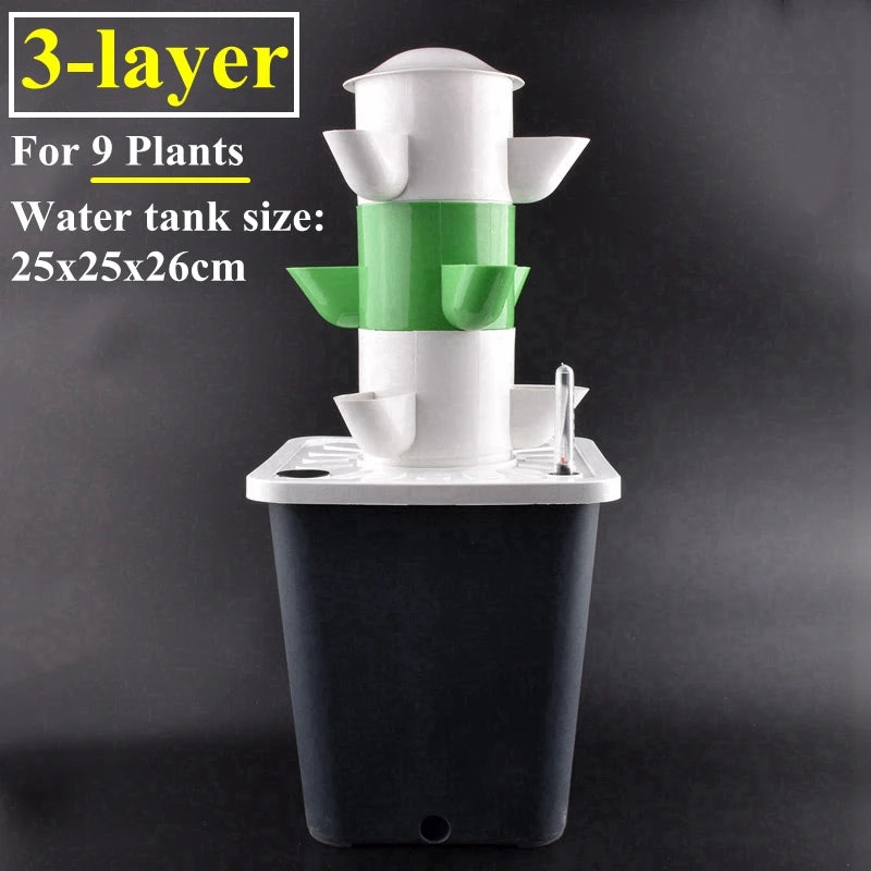 Vertical Hydroponic Tower Greenhouse Garden Indoor Soilless Culture Growing System Vertical Tower Veg Planter Grow Pot Kit