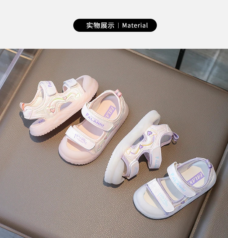 Baby-Sandalen 2025: Jelly-Sohle Zehenschutz Strand Sicherheit - Beach Safety Kollektion 6 Monate-3 Jahre