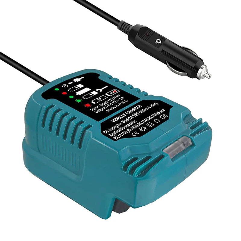 Auto-Ladegerät 2025: ZWINCKKY Portable Vehicle Charger Makita 18V Li-ion Battery - Replacement Compact DC 12V/24V Car Charger LED Indicator Collection