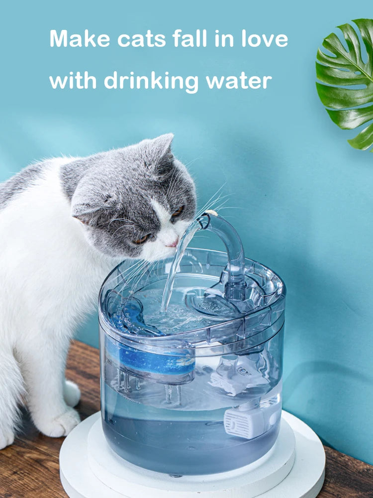 Cat Water Feeder Automation Sensor Faucet Fountain Food Grade Transparent Plastic Dog Water Dispenser For Cat Pet Sensor Drinker