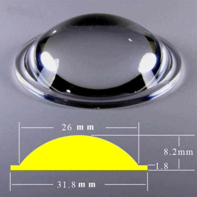 JLLSMCMGGX Plano-Konvexe Acryllinse - 20-66 mm Kunststoff
