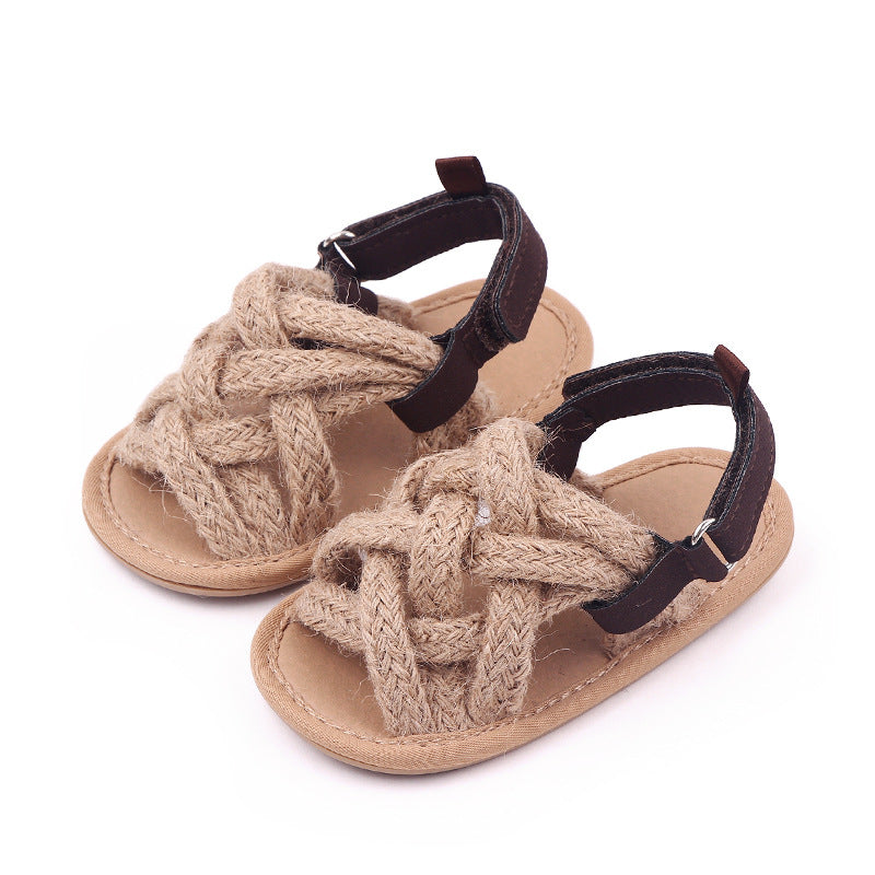 Baby Mädchen Blumen Spitze Krippe Sandalen 2025 - Süße Sommer Weiche Sohle Flache Prinzessin Schuhe - Säugling Rutschfest Erste Laufschuhe
