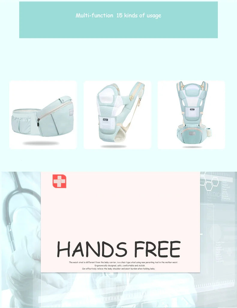 Babytrage 2025: dajinbear Baby Carrier Ergonomic Infant Multifunctional Waist Stool - Newborn Toddler Multi-use Before After Kangaroo Bag Accessories Collection