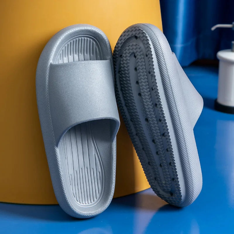 New Soft EVA Slippers Couples Home Slipper Outdoor Beach Summer Sandals Bath Men Flip Flops Non-Slip Women Thick Sole Shoes