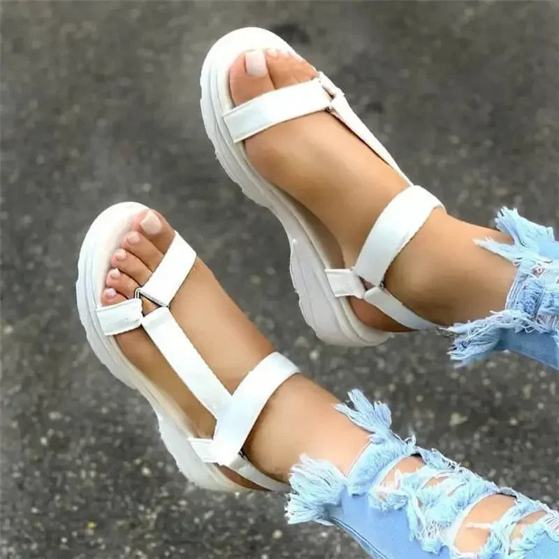 Strand-Sandalen 2025: Beach Shoes Woman 2025 Summer Sandals Woman Non-Slip - Casual Multi Color Shoes Fashion Solid Open Toe Sandals Daily Comfortable Collection