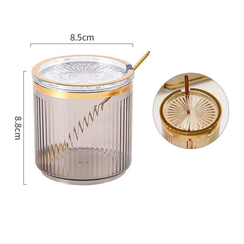 Choice Gewürzspender Acryl Transparent - 200ml Tablett 4er