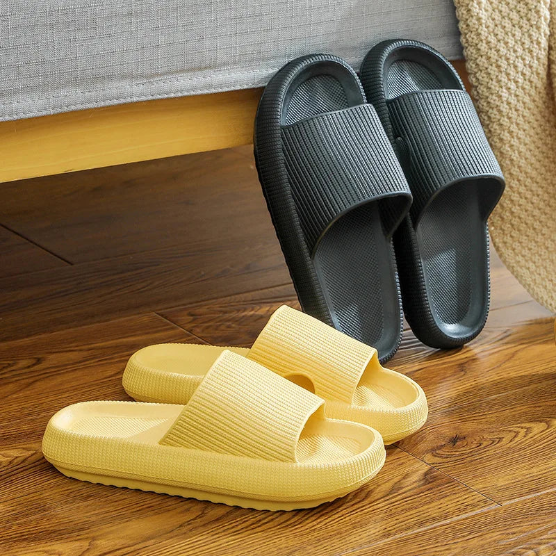 Frauen Dick Plattform Cloud Hausschuhe Sommer Strand Eva Weich Sohle Slide Sandalen Freizeit Männer Damen Innen Badezimmer Anti-Rutsch Schuhe
