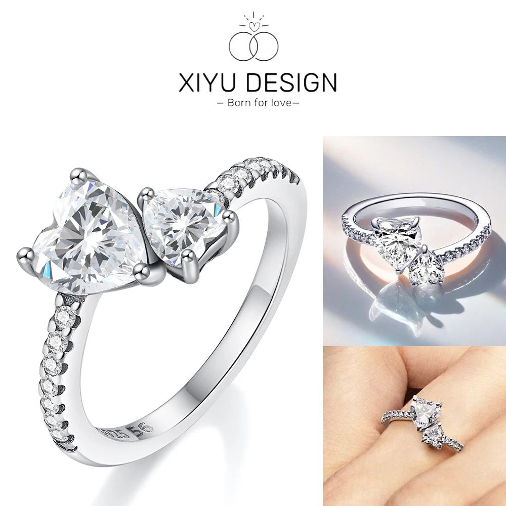 Inel de nuntă din argint 925, culoare roșie strălucitoare, cu zirconiu, original S925, pentru femei, bijuterii fine, cadou DIY