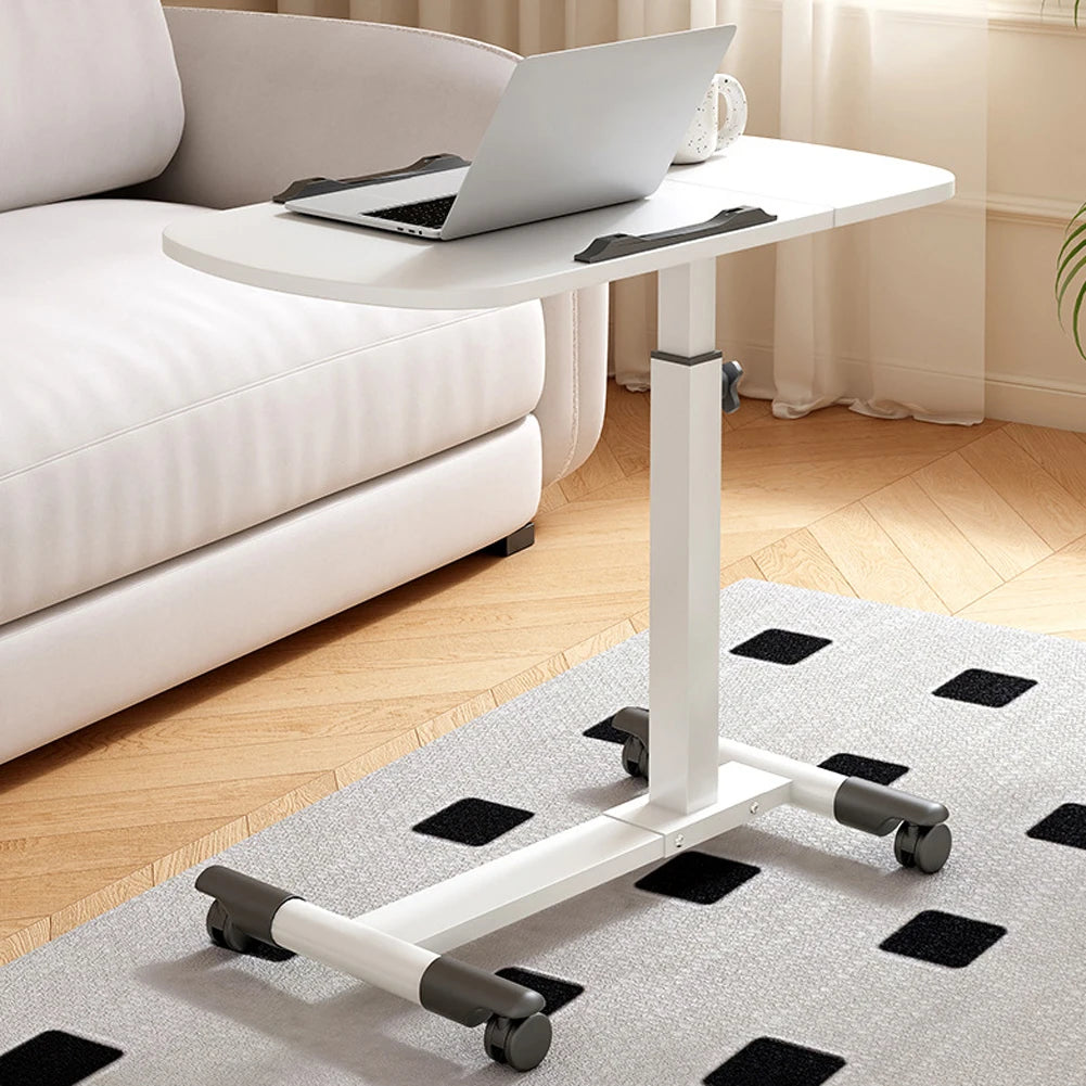 Reglable Über-Bett-Tisch mit verstellbarer Höhe, kippender Oberfläche, Rädern, rollendem Stehendem Laptop-Desk