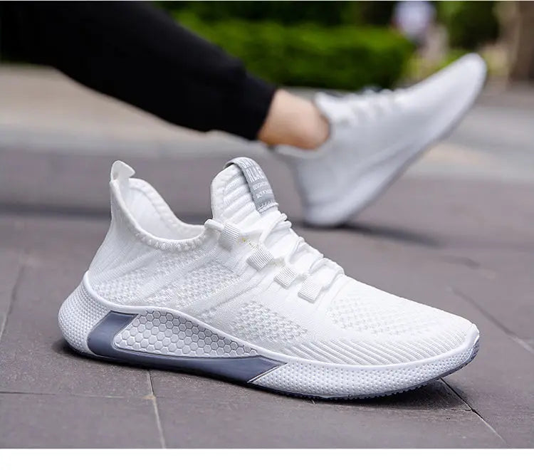 Men Sneakers Breathable Mesh Casual Shoes Black White Platform Shoes Fashion Sneakers Luxury Men's Shoes Tennis Man Size 39-44