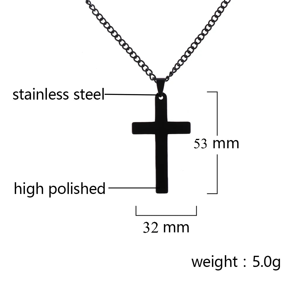 UAXPEOC Kreuz Anhänger Unisex - Edelstahl Vergoldet 55cm